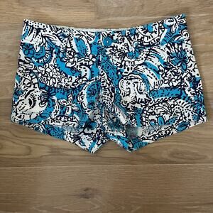 Lilly Pulitzer Blue White Floral The Walsh 3" Shorts